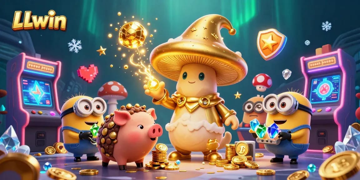 Experience LLwin's magical treasure hunt through vibrant details and captivating casino elements.