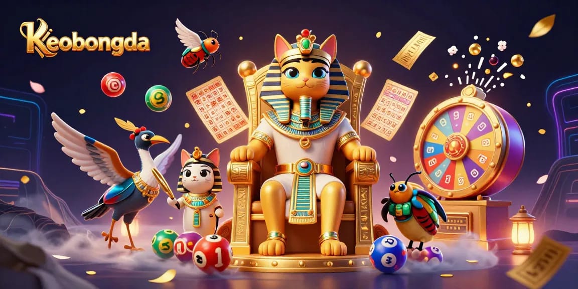 Engage with keobongda insights in this vibrant 3D illustration of a gaming scene.