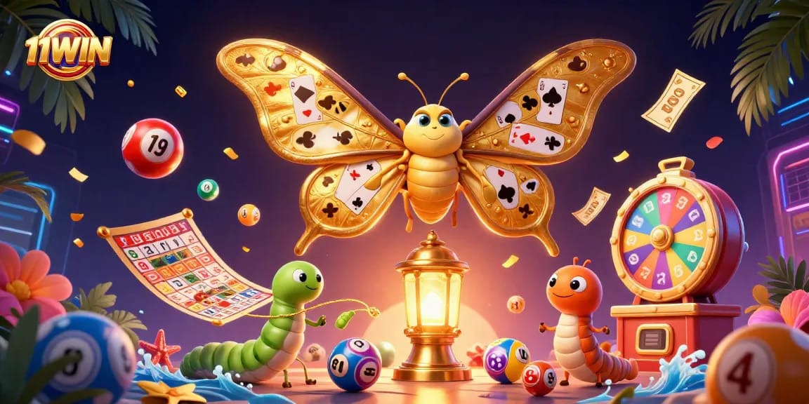 Engage with 11WIN’s vibrant lottery and casino scene featuring dynamic playing elements and festive atmosphere.