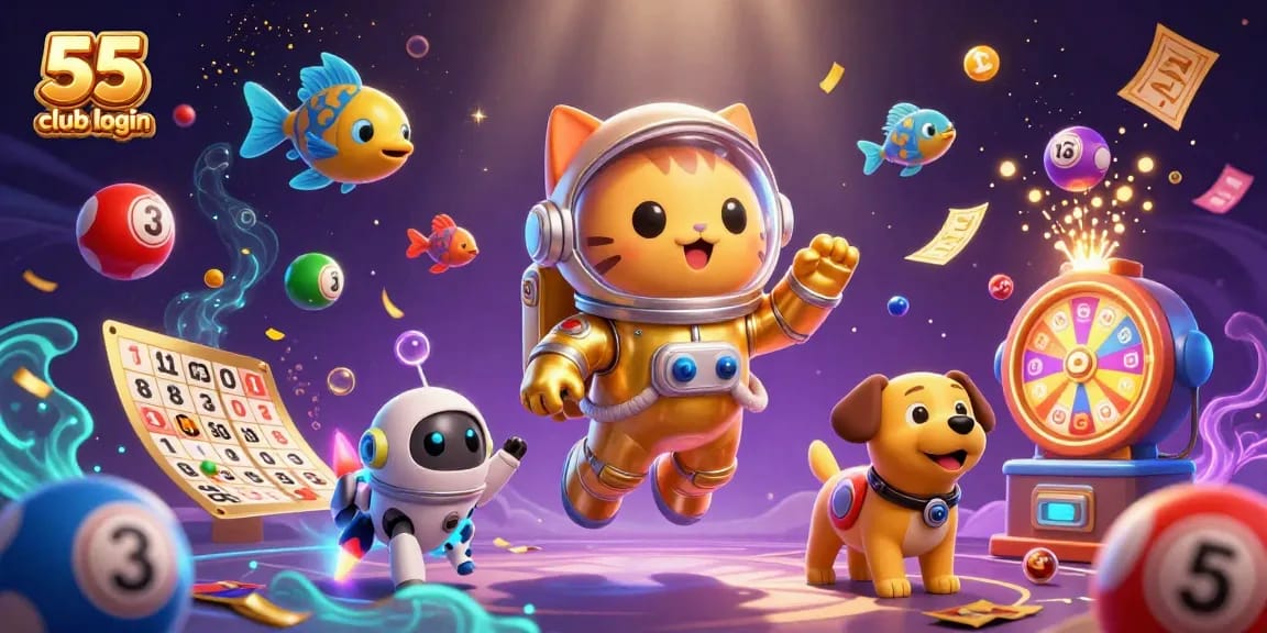 Engage in thrilling games at 55 club login with dynamic alien and space-themed lottery fun.