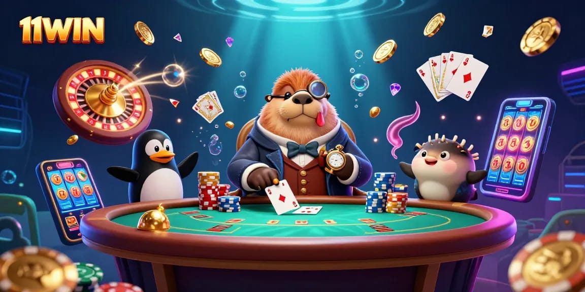 Experience thrilling games at 11WIN with the walrus poker champion showcasing excitement and wins.