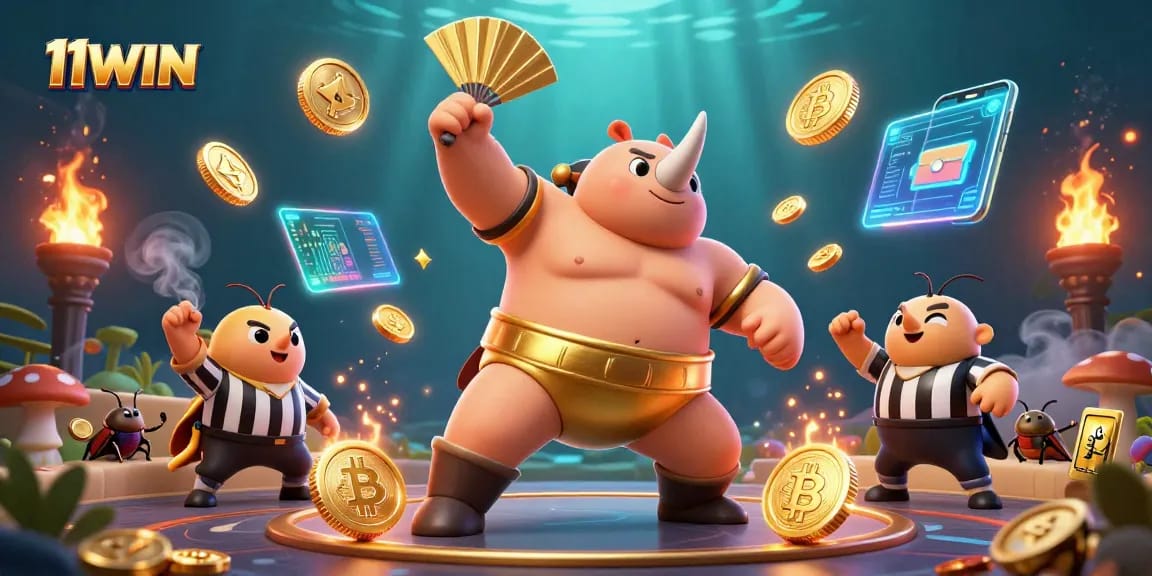Experience 11WIN excitement with our vibrant casino-themed illustration showcasing thrilling action!