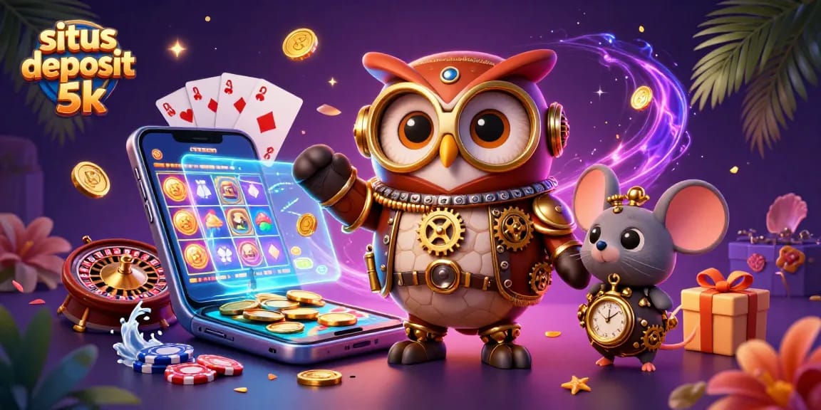 Engage in exciting slot games on situs deposit 5k, featuring vibrant graphics and winning moments.