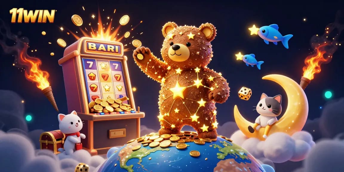 Win coins and jackpots with thrilling casino action at 11WIN's unique illustration