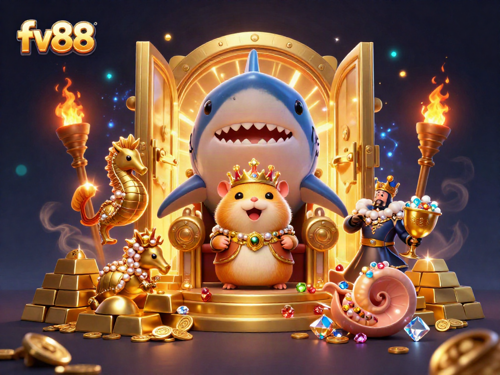 Engage in the thrilling world of fv88 with a vibrant illustration of diverse gaming elements and characters.
