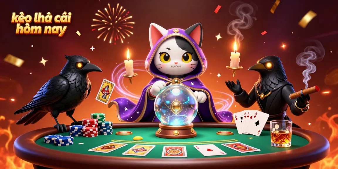 Bet using kèo nhà cái hôm nay with mystic characters and vibrant casino elements.