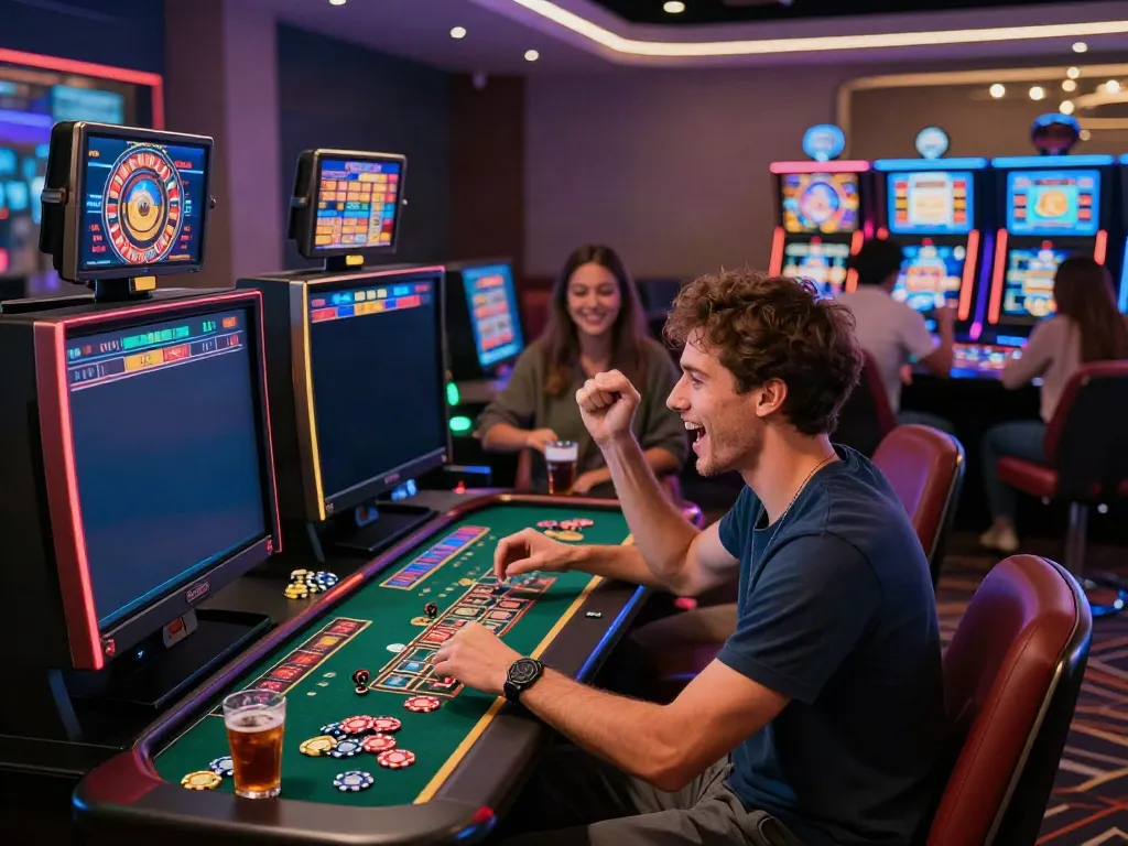 Exciting gaming experience at gambling sites not on gamstop with friends at a virtual casino.