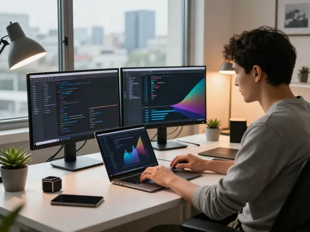Developer optimizing instant indexing solutions in a modern tech workspace.