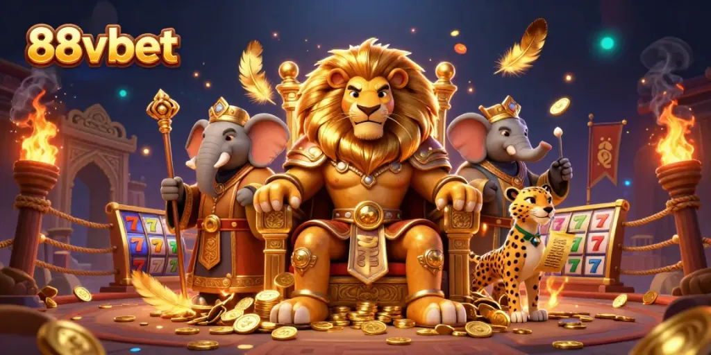 Engage with 88vbet's thrilling world of online gaming featuring vibrant characters and dynamic casino elements.