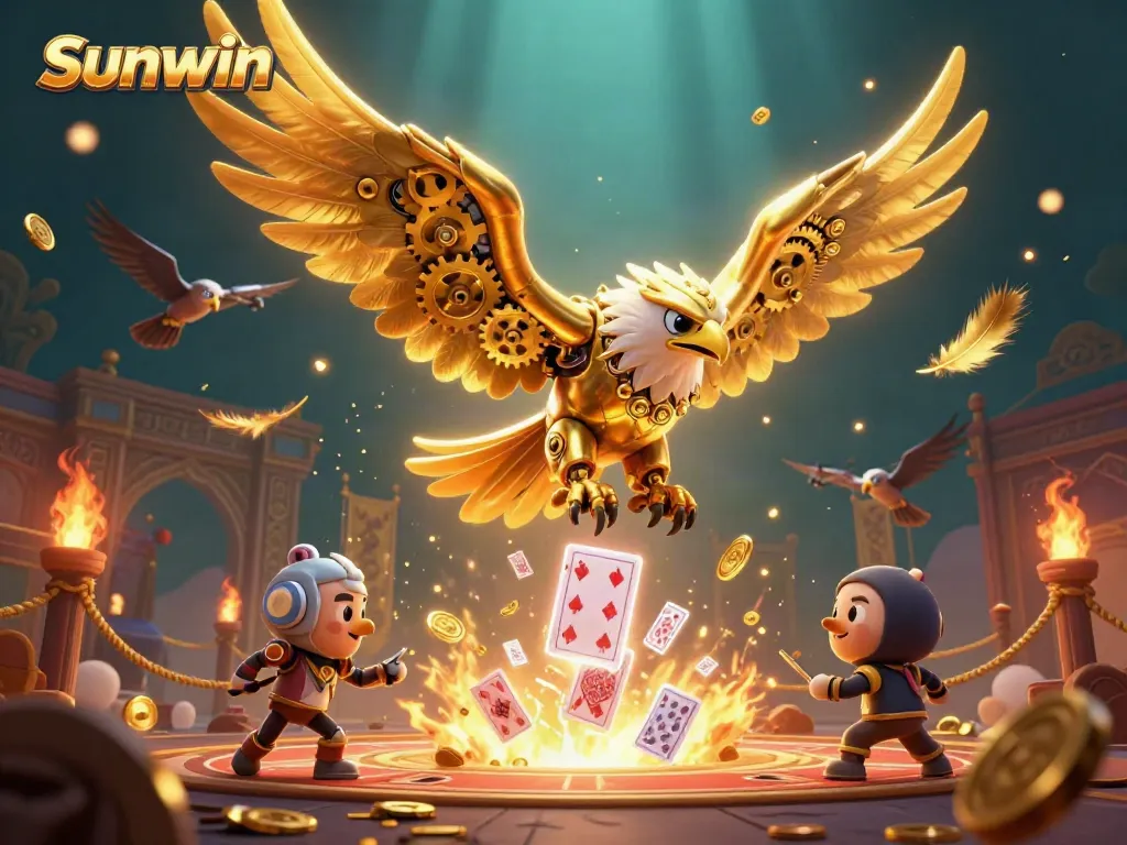 Experience the exhilarating world of Sunwin, showcasing vibrant casino elements and dynamic action.