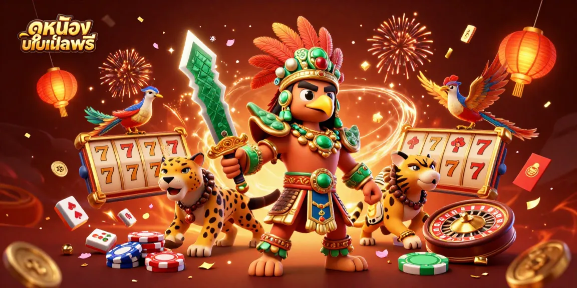 Experience ดูหนังออนไลน์ฟรี with engaging scenes incorporating slot games and vibrant casino themes.