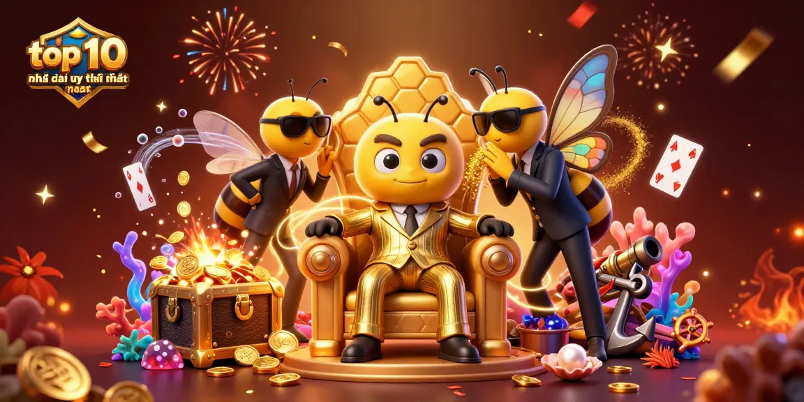 Experience the top 10 nhà cái uy tín nhất hiện nay with vibrant casino elements and dynamic scenes.