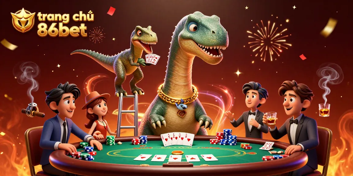 Experience excitement at trang chủ 86bet with a colorful and dynamic casino scene featuring unique characters.