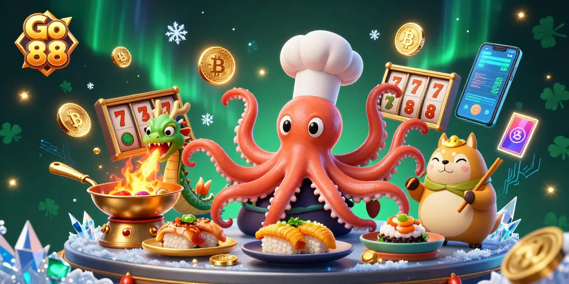 Engage with Go 88 at a vibrant casino adventure featuring whimsical characters and slot game elements.