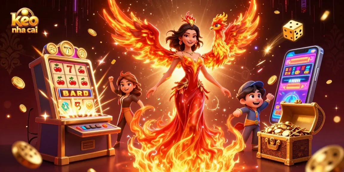 Experience thrilling keo nha cai action with a stunning illustration of casino excitement.