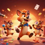 Engage with the vibrant world of 188v online casino featuring lively hyenas in an animated casino scene.