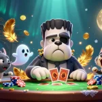 Engage in thrilling gameplay at KU88 with a colorful 3D casino scene featuring unique characters.