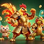 Engage in thrilling gameplay with tonic at an online casino featuring vibrant warriors and crypto symbols.