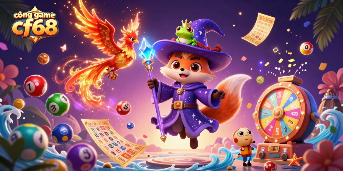 Experience the excitement of cổng game cf68 with dynamic lottery elements and magical characters.