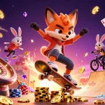 Experience the thrill of 58vin with vibrant casino action and animated characters in a dynamic scene.