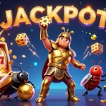 Experience the excitement of winning with this vibrant Car key-themed casino illustration showcasing a beetle hero.