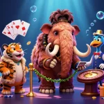 Win big with LU88 at this vibrant casino scene featuring unique characters and exciting games.