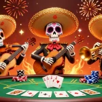 Enhance your gaming experience and check this out at this vibrant 3D casino illustration filled with festive elements.