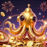 Win big with 789BET in this vibrant casino scene featuring a golden kraken and roulette!