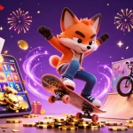 Engaging illustration showcasing gg88 betting site with dynamic characters, vibrant casino elements, and festive atmosphere.