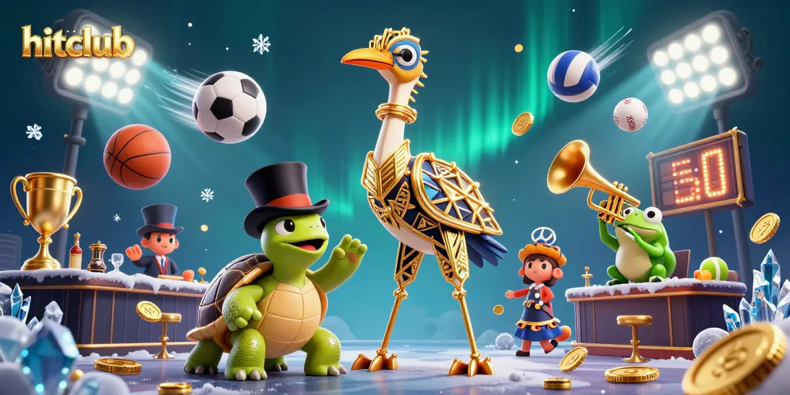 Hitclub showcases vibrant energy at a dynamic speakeasy with cartoon characters and sports elements.