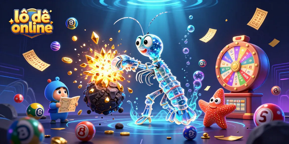 Experience the thrill of lô đề online with galactic characters celebrating explosive wins amid vibrant lottery elements.