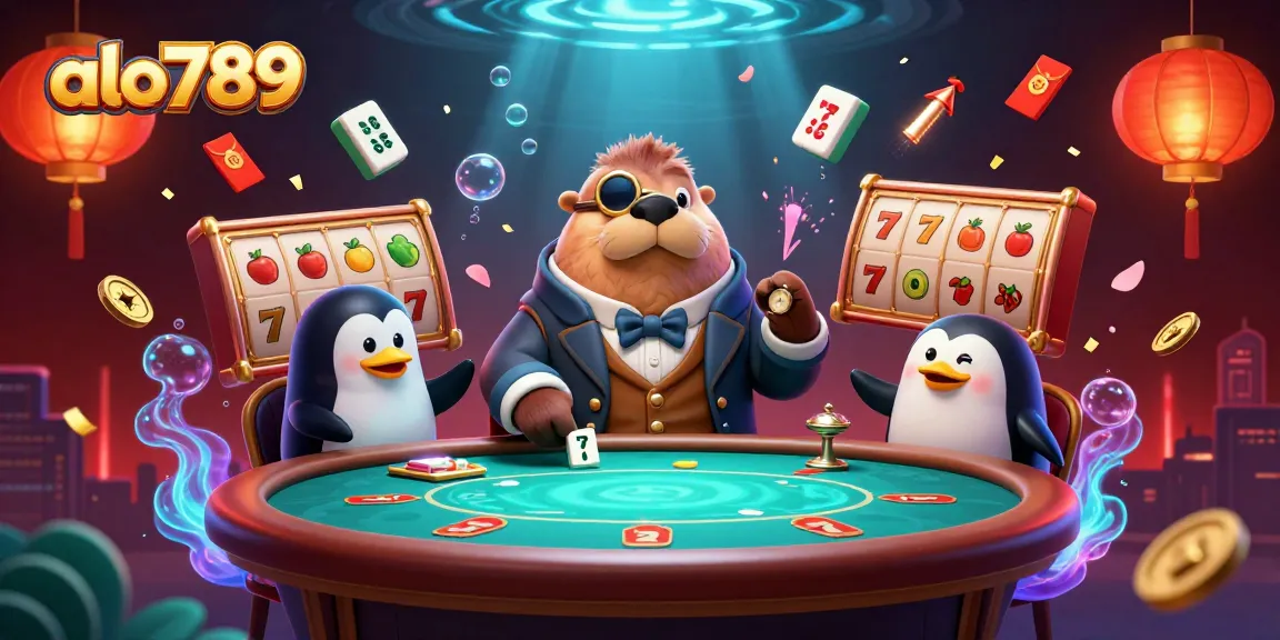 Bet on slot reels with alo789 in a vibrant underwater poker scene featuring unique characters and elements.