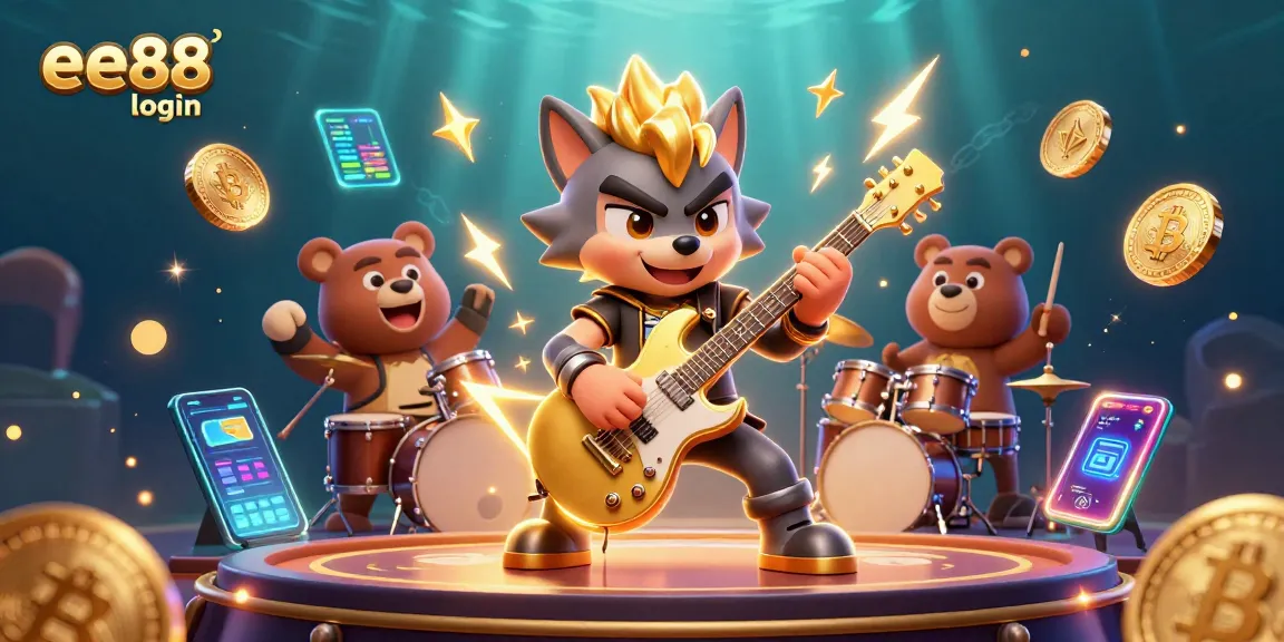 Experience powerful gameplay with ee88 login, featuring vibrant 3D characters and casino elements.